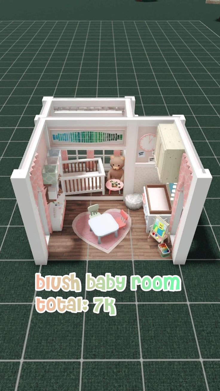 an image of a small doll house with the words bush baby room written below it