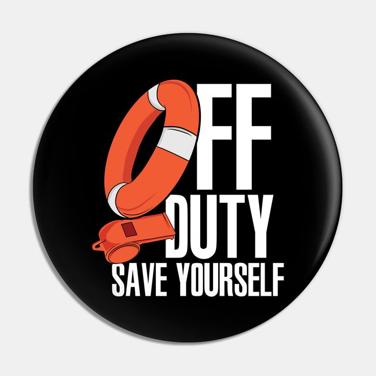 an orange life preserver with the words off duty save yourself