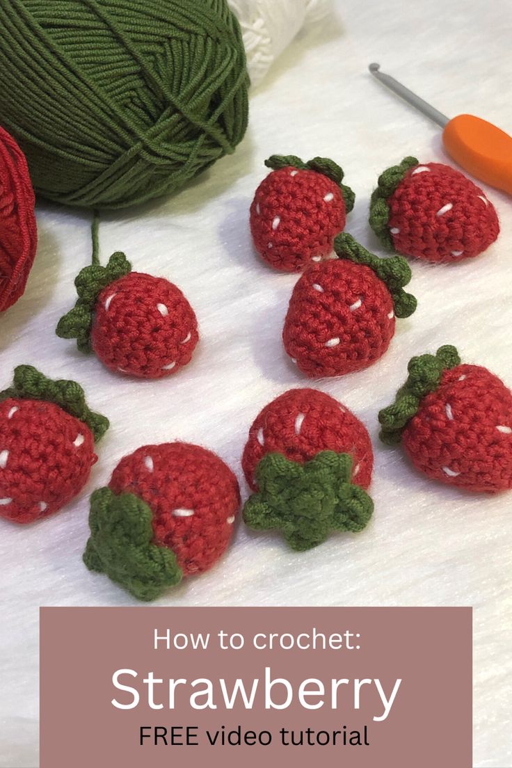 #crochet #strawberry #handmade #freecrochetpatterns #freecrochettutorial #crochetstrawberry #crochetideas #easycrochet #crochetforbeginners #howtocrochetstrawberry #cutecrochetideas #handmadegifts #easycraft #easycraftideas #diygifts #handmadegifts #crochetgift #crochetgiftideas #cutecrochet #crochetaddict #crochetinspiration Crochet Strawberries, Coastal Garden, Diy Sy, Crochet Strawberry, Confection Au Crochet, Beachy Vibes, Garden Aesthetic, Crochet Design Pattern, Crochet Food