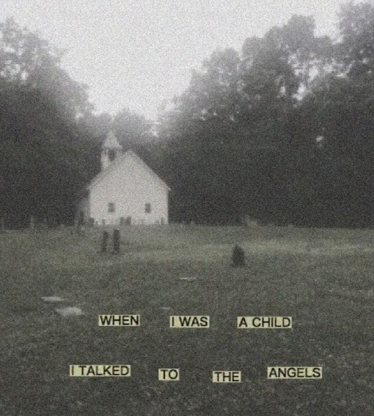 an old photo with words written in front of a white house and two people standing on the grass