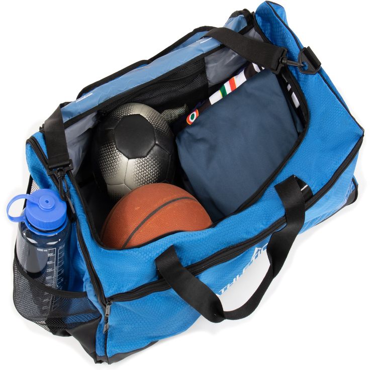 Athletico Sideline Soccer Duffel - large 64L capacity, 25" duffle bag with separate cleats compartment, large side pockets, interior pouch, tote handles, and shoulder strap. Ripstop oxford and waterproof tarpaulin bottom for max durability. Features: LARGE MAIN COMPARTMENT - The 64L interior is large enough for 1-2 balls, shoes, clothes, towel, and more. Includes interior zippered pocket to keep smaller things like your phone, wallet, or keys easy to find. SEPARATE CLEAT COMPARTMENT - The zipper Gear Organizer, Storage Pouch, Phone Wallet, Soccer Ball, Basketball Players, Camera Bag, Gym Bag, Duffle Bag, Adjustable Straps