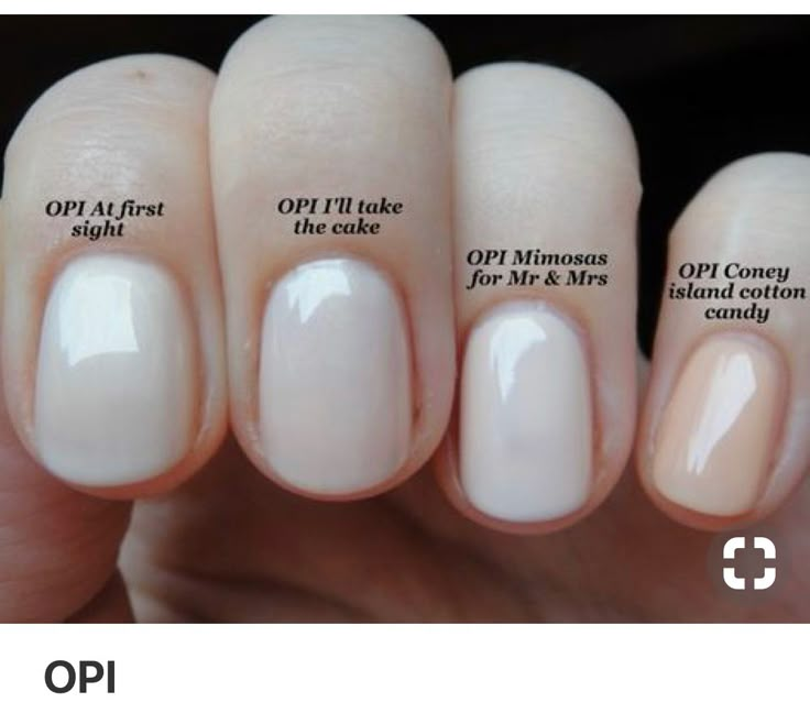 Opi Milky White, Milky White Nail Polish, Neutral Wedding Nails, Milky White Nail, Opi Nail Colors, Milky Nails, Gel Nail Colors, White Nail Polish, White Nail