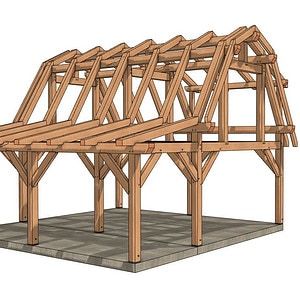 an image of a wooden structure that is being built