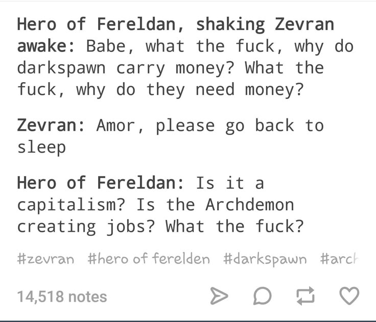 a text message with the caption hero of federal shaking zeran awake babe, what the f k why do darkpawn carry money? what