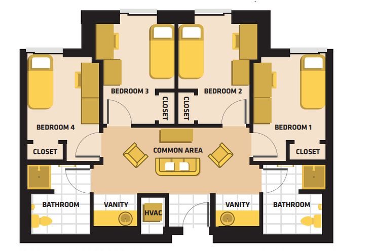 the floor plan for a two bedroom apartment