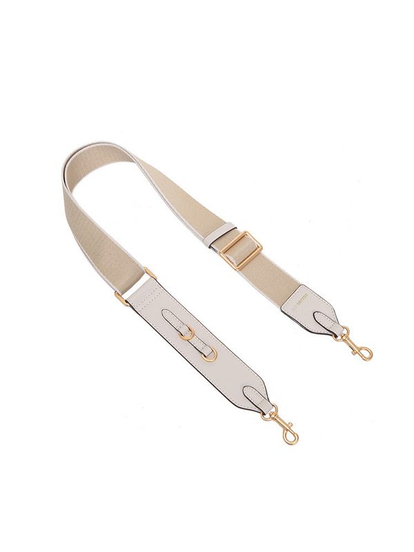 Editor's NotesJOY GRYSON's accessory is good to match with other casual bags.- White and beige tone- Gold metal used- Wide strap- Light weight- Practical itemMeasurements(in.)- Size: 1.49 * 31.88 ~ 48.81 in.- Weight: 118 gComposition & Care- Upper: Natural cowhide / Webbing: 100% polyester- Avoid direct heat and moisture- Professional cleaning is recommendedDesigner- by JOY GRYSON Trendy Beige Bags With Metal Hardware, Beige Shoulder Bag With Metal Hardware, Beige Bags With Brass Hardware For Daily Use, Beige Rectangular Bags With Metal Hardware, Cream Bags With Adjustable Strap, Beige Bag With Strap For Everyday Use, Beige Bag With Detachable And Adjustable Strap, Daily Beige Bags With Brass Hardware, Adjustable Beige Leather Shoulder Strap