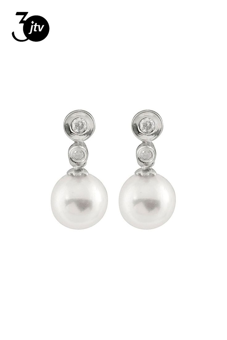 7-7.5MM WHITE CULTURED JAPANESE AKOYA PEARL DIAMOND 14K WHITE GOLD EARRINGS White Gold Akoya Pearl Diamond Earrings For Formal Events, Formal White Gold Akoya Pearl Diamond Earrings, Formal White Gold Diamond Earrings With Akoya Pearl, Formal White Gold Akoya Pearl Earrings, White Pearl Earrings For Formal Occasions, White Brilliant Cut Round Bridal Earrings, Formal White Pearl Earrings, Classic Round Akoya Pearl Earrings, Classic Round Diamond Earrings With Elegant Design