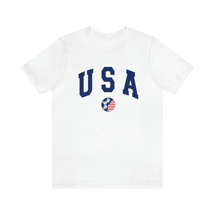 a white t - shirt with the word usa printed on it