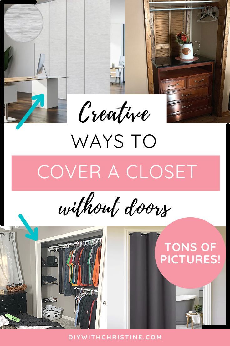 an open closet with lots of clothes and other things in it, including the door