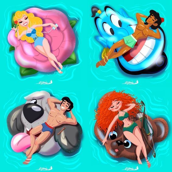 Disney Characters Reimagined, Disney Cuties, Disney Wallpapers, New Disney Princesses, Disney Crossovers, Ali Baba, Mickey Mouse Wallpaper, Princesa Disney, Pinturas Disney