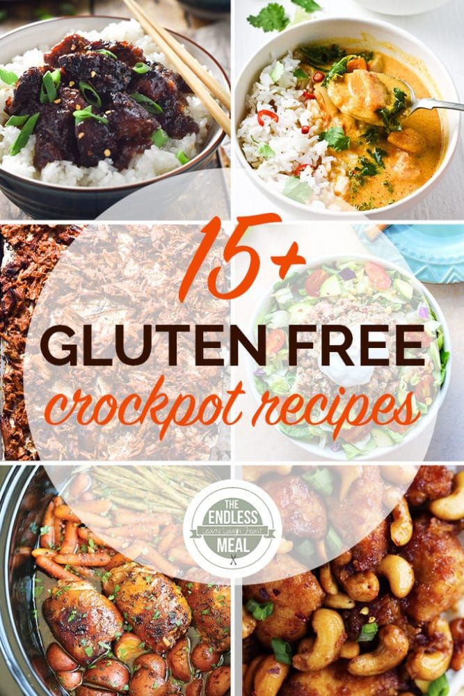 the top ten gluten - free crockpot recipes are featured in this collage