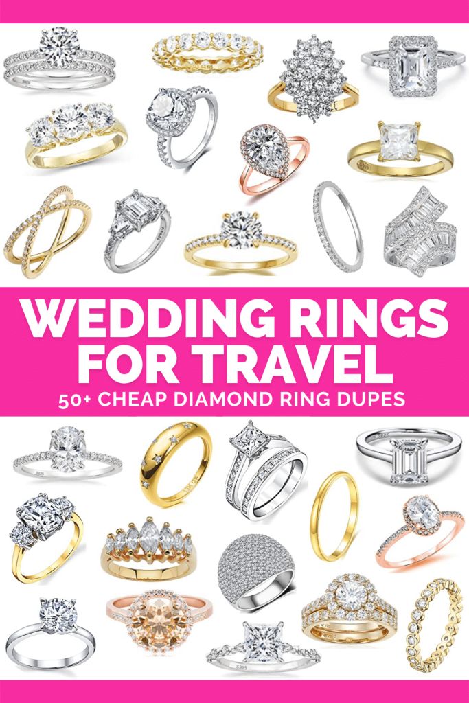 Best Fake Wedding Rings, Inexpensive Wedding Rings Sets, Best Amazon Wedding Rings, Amazon Engagement Rings, Travel Wedding Ring, Fake Wedding Ring, Fake Wedding Rings For Travel, Travel Engagement Ring, Faux Diamond Rings