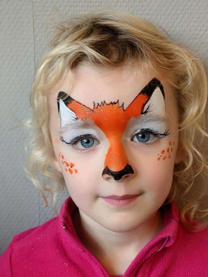 Simple Face Paint, Kids Face Painting Easy, Halloween Face Paint Ideas, Fox Face Paint, Easy Face Painting, Painting With Kids, Easy Face Painting Designs, Halloween Face Paint, Obličejové Masky