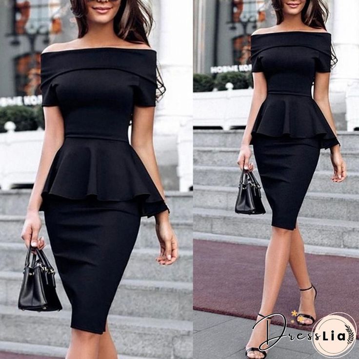 Women's Fashion Elegant Strapless Formal Office Skinny Dress Elegant Strapless Bodycon Off-shoulder Dress, Chic Fitted Off-shoulder Strapless Dress, Chic Fitted Strapless Off-shoulder Dress, Chic Fitted Strapless Off Shoulder Dress, Chic Strapless Off-shoulder Fitted Dress, Stretch Strapless Knee-length Cocktail Dress, Feminine Off-shoulder Midi Dress For Party, Feminine Midi-length Off-shoulder Party Dress, Feminine Off-shoulder Midi Party Dress