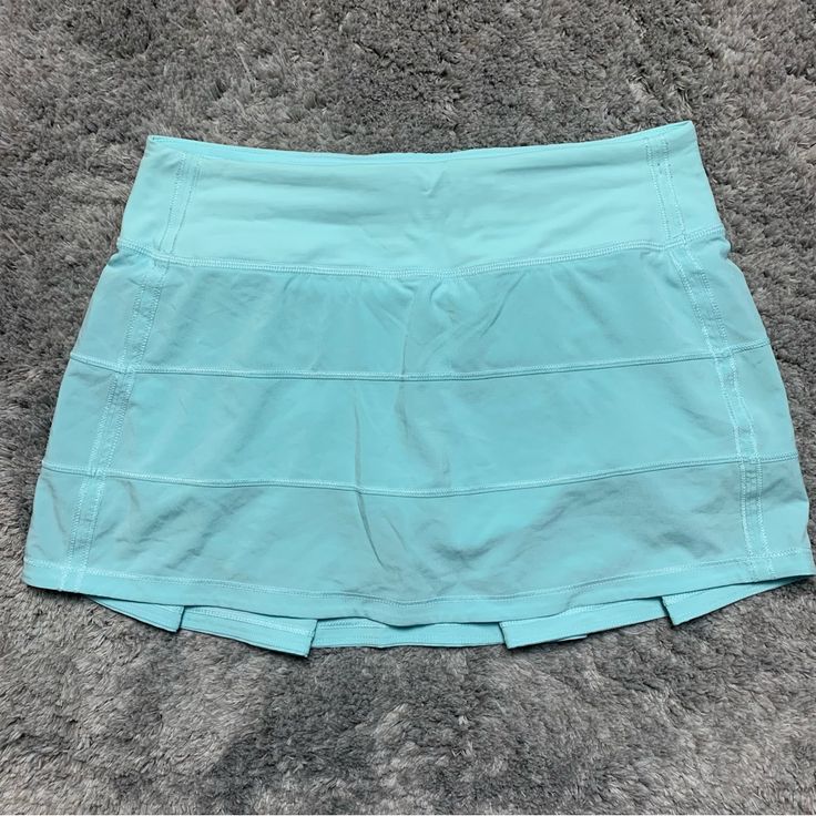 Nwot Lululemon Pace Rival Skirt *Aquamarine Womens Size 4 Color Is Aquamarine Length Is 13" (Regular) In Perfect Condition Super Rare & Htf Color (Having Trouble Letting Go Of My Pace Rival Collection So Priced Accordingly) Reasonable Offers Are Welcome!! #Skirt #Skort #Pleated #Tennisskirt #Miniskirt Blue Athleisure Skirt For Sports, Athleisure Sports Skirt In Blue, Athleisure Blue Skirt For Sports, Blue Stretch Skirt For Workout, Blue Workout Skirt For Summer, Athleisure Blue Sports Skirt, Blue Stretch Workout Skirt, Fitted Light Blue Mini Tennis Skirt, Blue Lined Mini Tennis Skirt