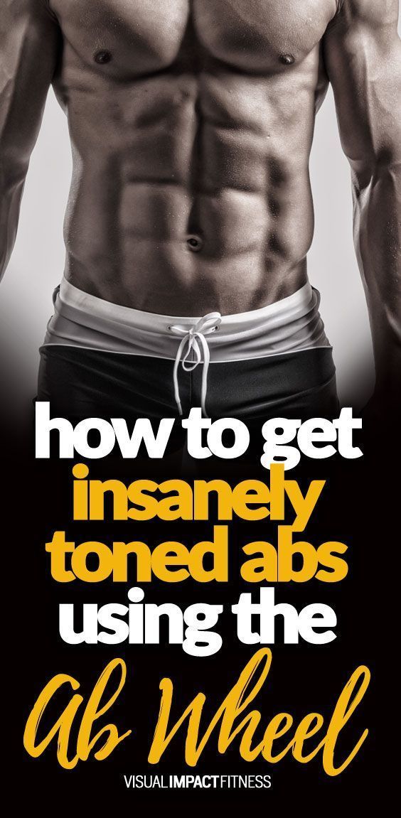 a man's torso with the words how to get insaney toned abs using the ab wheel