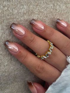 Glazed Nails, Nails Brown, October Nails, Cute Christmas Nails, Girly Acrylic Nails, Girls Fall, Nails For Women, Winter Nail, Beach Nails