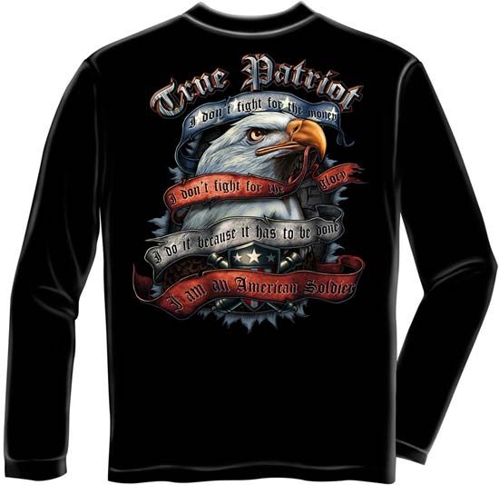 American Soldier True Patriot Long Sleeve T-shirt Patriotic Pictures, American Soldier, Eagle Pictures, American Soldiers, Armors, American Heroes, Military Inspired, God Bless America, Bald Eagle