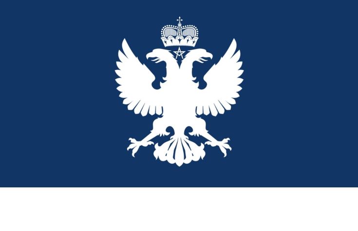 the flag of the kingdom of england with an eagle on it's head and two hands