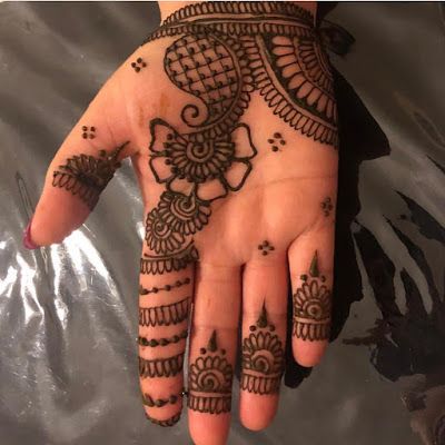 a henna tattoo on the palm of someone's hand