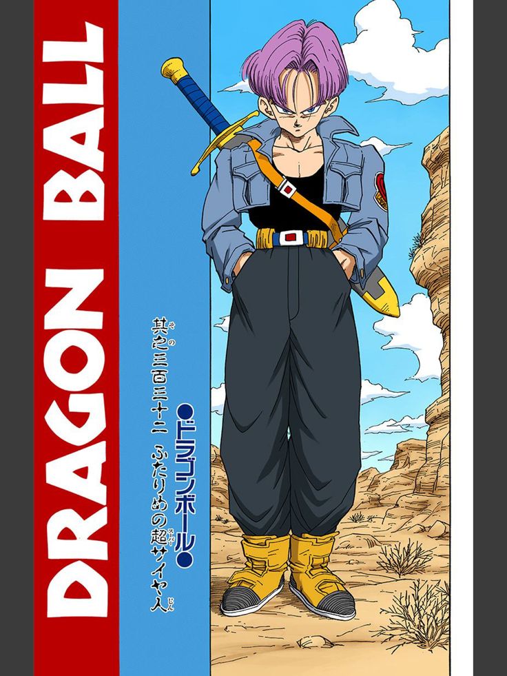 the dragon ball character is holding two swords