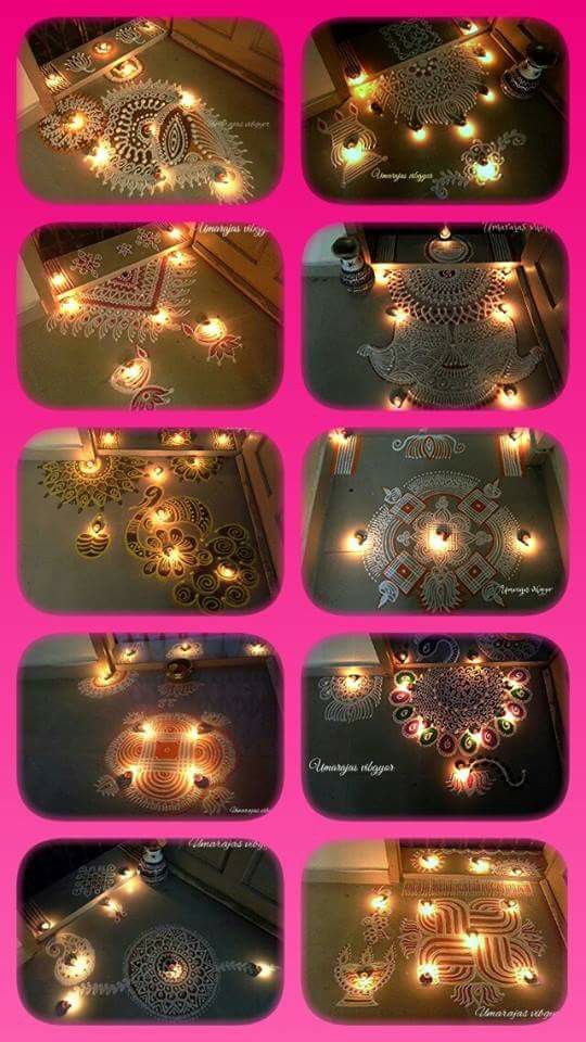 the steps to make diwali with candles and lights for diwali celebrations