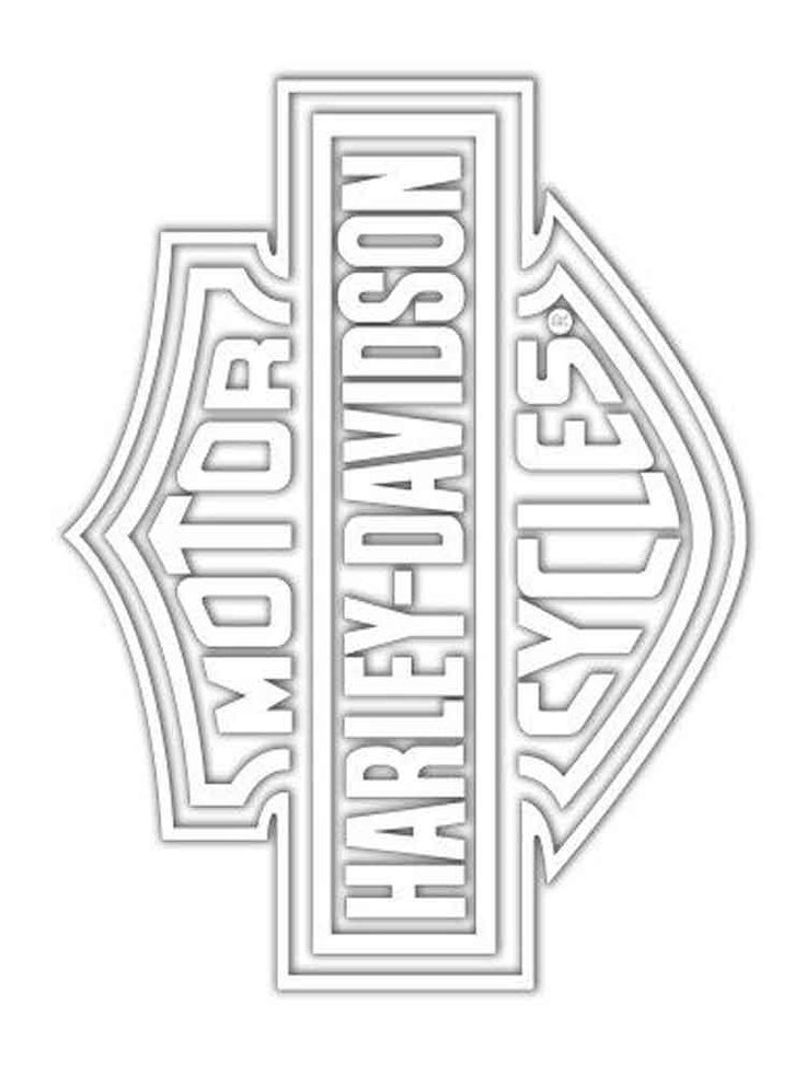 the harley davidson logo is shown in white