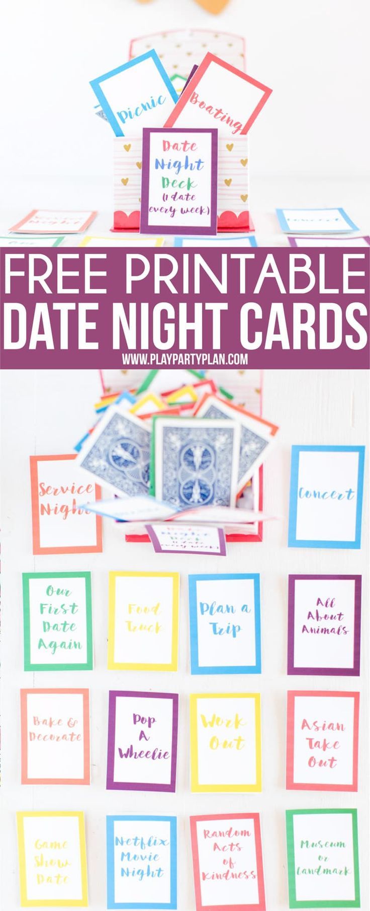 the free printable date night cards are perfect for kids to use on their own