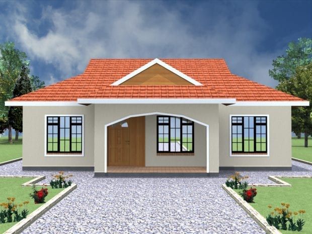 this is a computer rendering of a small house