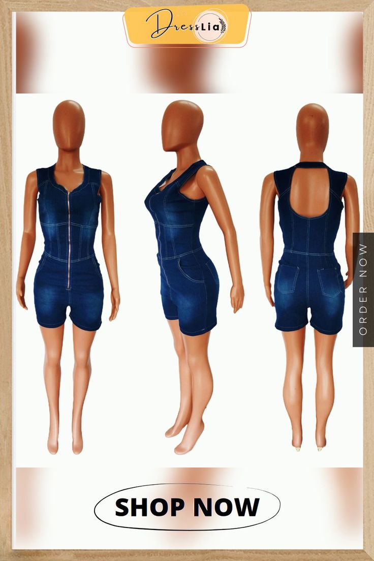 Sleeveless Open Back Bodycon Denim Romper Backless Romper, Slim Denim, India And Pakistan, Denim Romper, Color Pick, 1 Million, Open Back, Jumpsuit Romper, Rompers