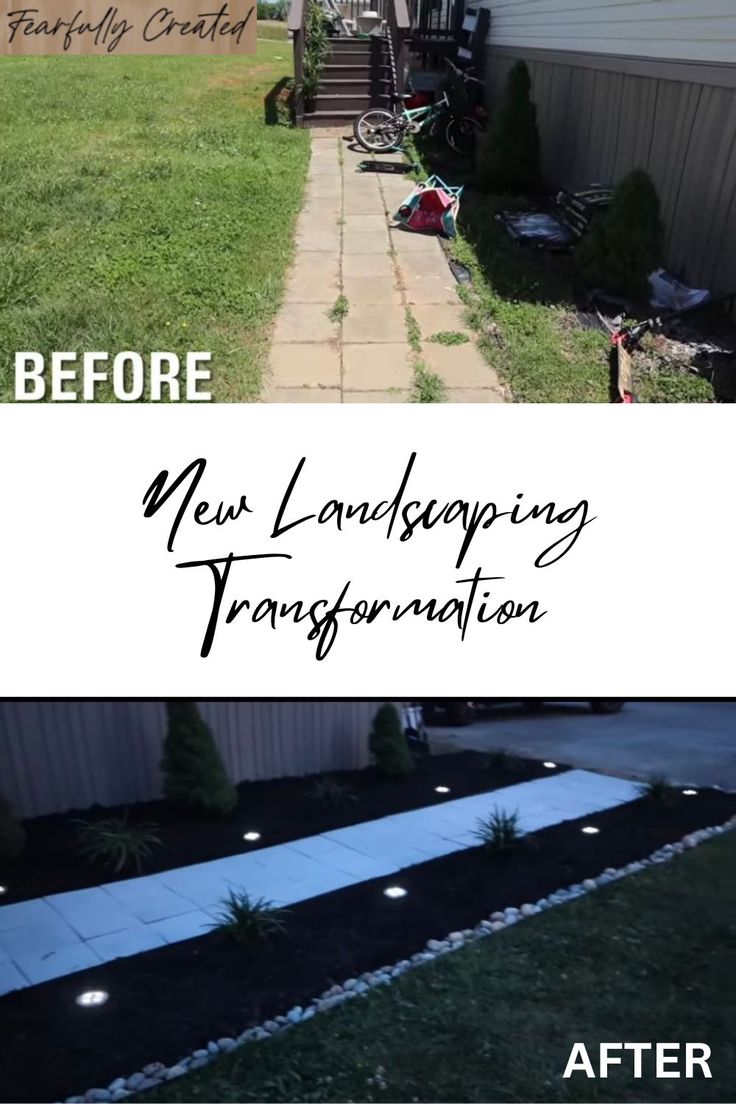 the before and after photos of landscaping