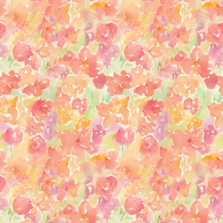 an abstract floral pattern with pink, orange and green flowers on a white background photo