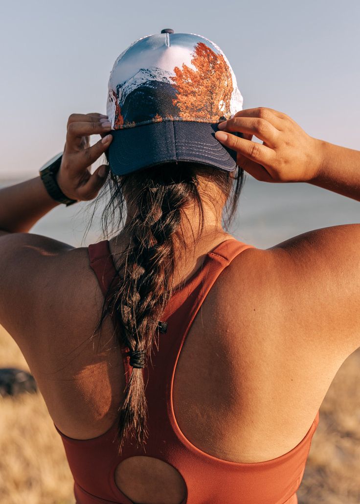 Fashion and function are equally important at Oiselle. Our Runner Trucker hat is available in all kinds of amazing patterns and colors and features a breathable mesh back and a foldable bill to make it easy to pack for any adventure. Fully adjustable with a bungee cord and toggle, it'll stay in place no matter where the day takes you. A lifestyle piece made run-able? We're all about it. Summer Baseball Cap With Breathable Mesh For Outdoor Activities, Summer Breathable Mesh Baseball Cap For Outdoor Activities, Summer Mesh Baseball Cap For Outdoor Activities, Outdoor Trucker Hat With Mesh Back, One Size, Sporty Breathable Sun Hat For Outdoor Activities, Outdoor Mesh Back Trucker Hat, Outdoor Hats With Mesh Back, One Size Fits Most, Outdoor Hats With Mesh Back, Outdoor Mesh Back Hats, One Size Fits Most