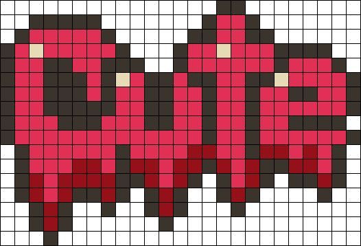 a cross stitch pattern with hearts on it