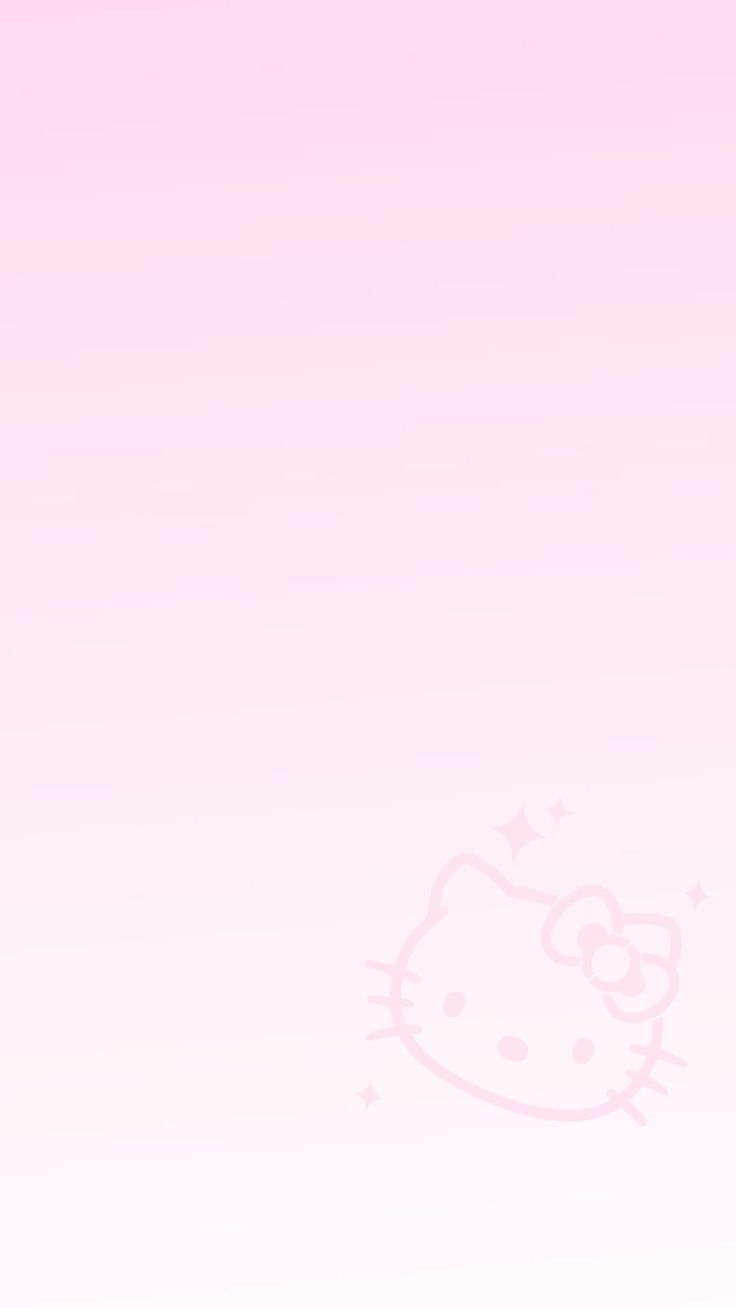 the hello kitty wallpaper is pink and white