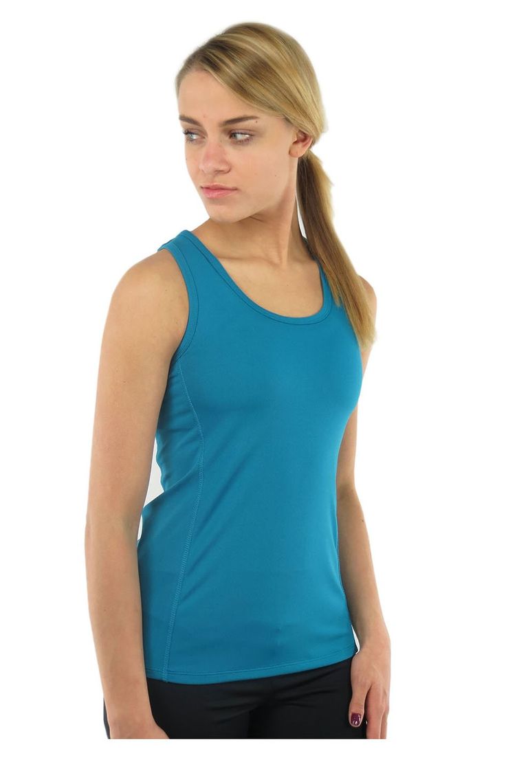 The Energy Tank is your go to for all your fitness pursuits. An easy fitted silhouette stays put, without calling attention to your trouble spots. Back mesh insert for added breathability. Nylon Training Tops With Built-in Padding, Blue Technical Activewear For Yoga, Technical Blue Activewear For Yoga, Blue Activewear With Built-in Padding And Compression, Fitted Mesh Activewear With Built-in Padding, Blue Mesh Activewear With Mesh Back, Nylon Racerback Running Top, Nylon Racerback Top For Running, Fitted Supportive Activewear With Mesh Back