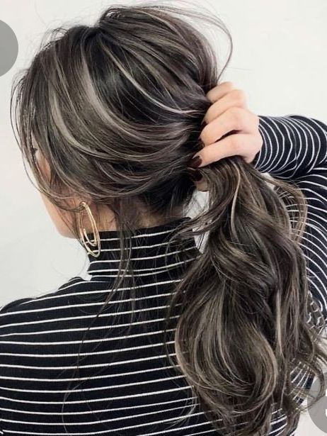 Black Hair Balayage, Highlights Hair, Blending Gray Hair, Gray Hair Highlights, Brown Hair Balayage, Christmas Breakfast, Grey Hair Color, Hair Color Balayage, Hair Inspiration Color