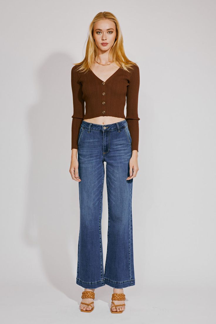 Celine Ultra High Rise Wide Leg Jeans – Official Kancan USA Fall Wide Leg Flare Jeans With Button Closure, Wide-leg Flare Jeans With Welt Pockets, Fall Mid-rise Wide Leg Pants With Button Closure, Versatile Full Length Flare Jeans For Fall, Wide Leg Flare Jeans With Pockets, Relaxed Fit Wide Leg Pants With Button Closure, Fall Wide Leg Bottoms With Button Zip Fly, Fall Straight Leg Bottoms With Snap Buttons, Fall Wide-leg Jeans With Button Closure