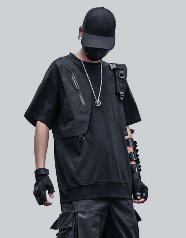 Techwear USA Shirt Techwear Accessories, Techwear Shirt, Techwear Streetwear, Techwear Outfits, Tech Aesthetic, Futuristic Style, Usa Shirt, Vest Shirt, Clothing Essentials