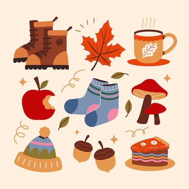 an image of autumn items and leaves