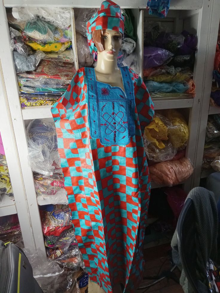 Colorful lace or Ankara dress with bedazzled detailing and ruffled hem style. Breathable material that is suitable for all occasions.  Bust 48 Length 60 Waist 46 Hip 50 also available in different sizes plus sizes as well Ankara Bubu Dress, Lace Bubu, Ankara Bubu, Ankara And Lace, Style Ankara, Bubu Dress, Dress With Embroidery, African Ankara, Ankara Dress