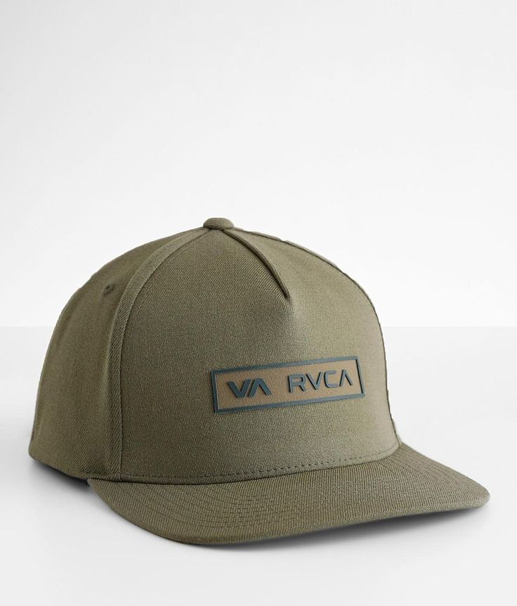 RVCA Stadium 110 Flexfit Hat - Green , Men's Olive Rubber logo wool blend snapback hat One size fits most. 87% Polyester 11% Wool 2% Elastane. Do not wash. Do not bleach. Do not tumble dry. Do not iron. Do not dry clean. Apparel & Accessories > Clothing Accessories > Hats Green Snapback Baseball Cap For Camping, Green Snapback Hat For Adventure, Sporty 5-panel Snapback Hat For Outdoor, Functional Moisture-wicking Snapback Trucker Hat, Green 5-panel Snapback Hat For Camping, Hat For Man, Snapback Hats, Hats For Men, Apparel Accessories