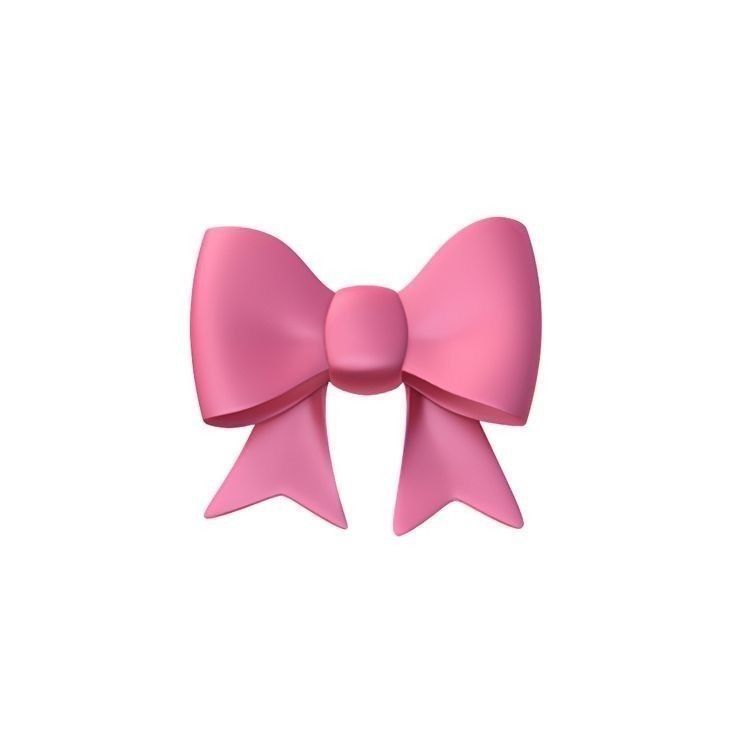 a pink bow on a white background