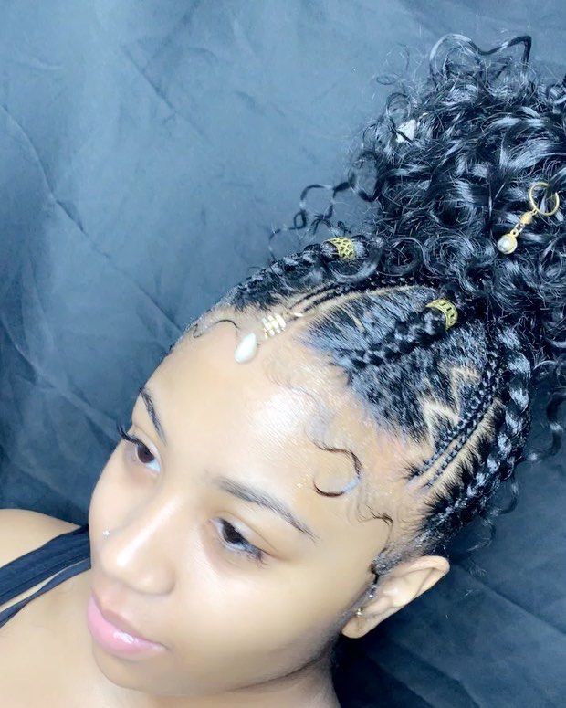 11k Likes, 155 Comments - Laya (@therealslaybylay__) on Instagram: “Bohemian Bun✨ Book @slaybylay__ CLICK BOOK ‼️ #SHARE #SUPPORT #greensborobraids…” Bohemian Bun, Weave Ponytail Hairstyles, Bob Braids, Braided Bun Hairstyles, Cute Braided Hairstyles, Braids Hairstyles Pictures, Braided Ponytail Hairstyles, Braids With Curls, Girls Hairstyles Braids