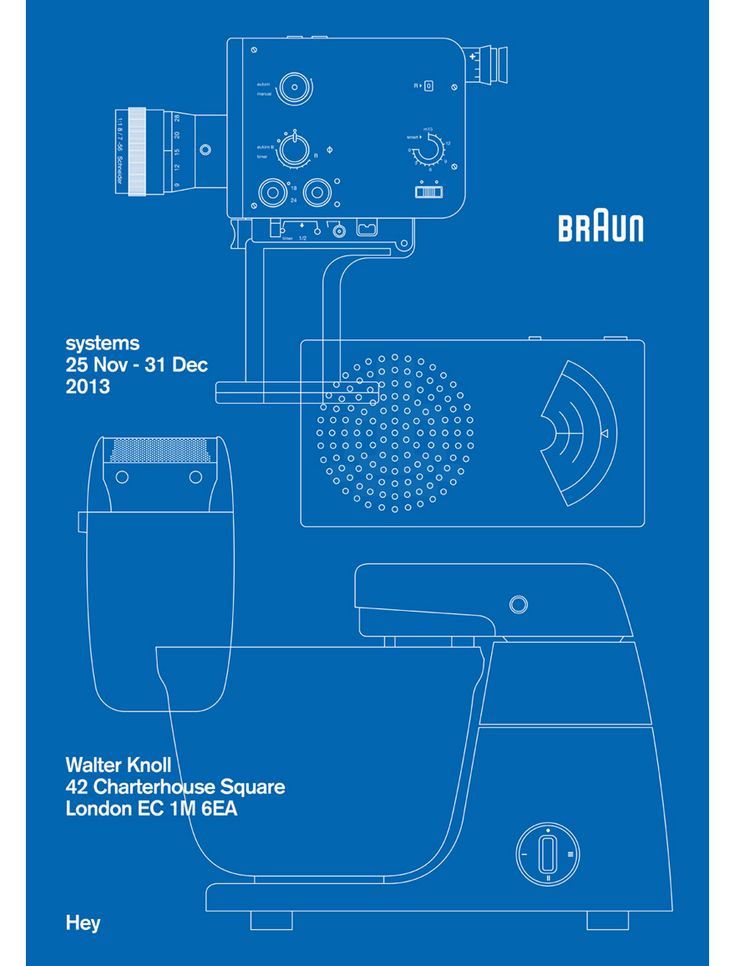 a blueprinted poster with the words braun on it and instructions for how to use it