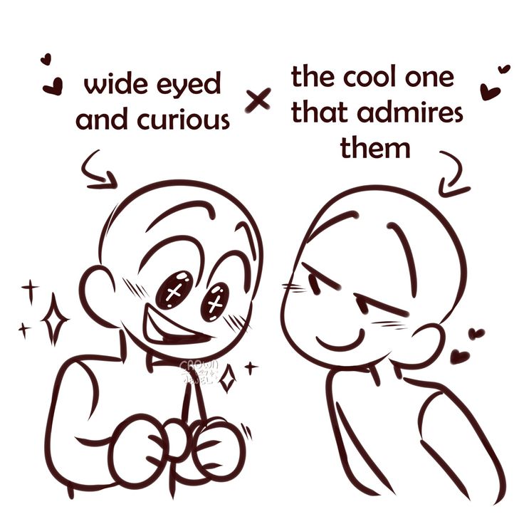 an image of two people talking to each other with the caption'wide eyed and curious that admires them