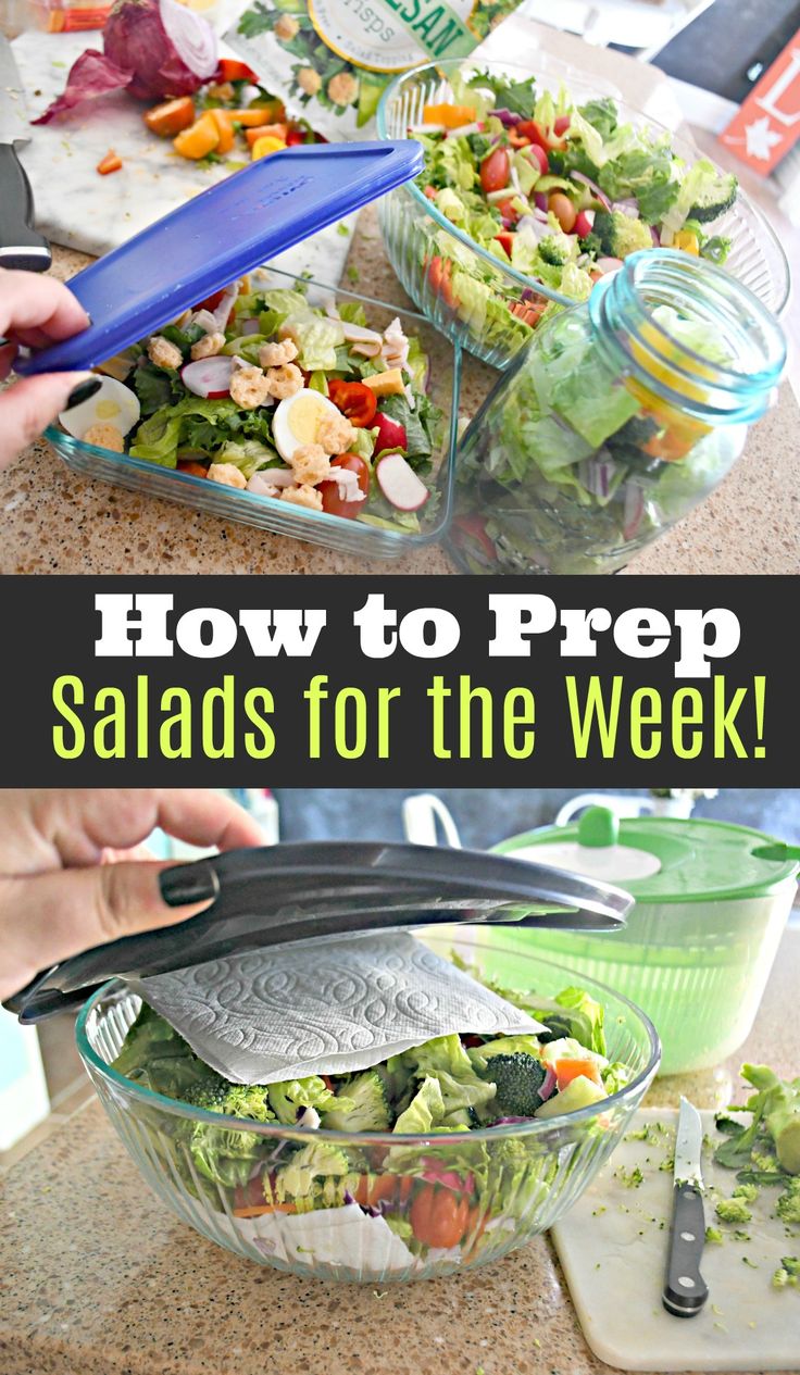 how to prep salads for the week