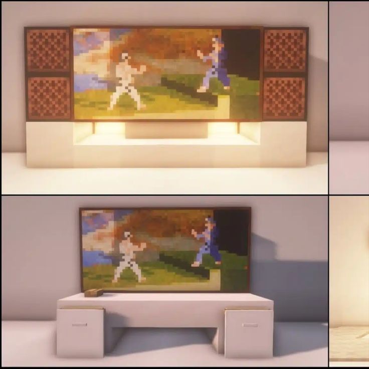 three different images of a man playing video games on the nintendo wii in front of a tv