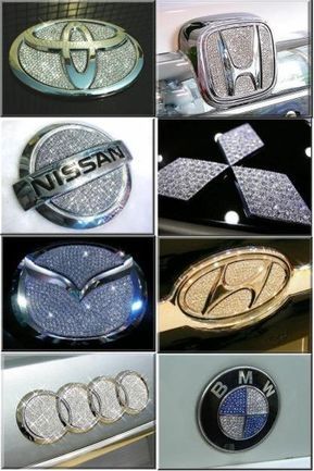 many different logos and emblems on cars