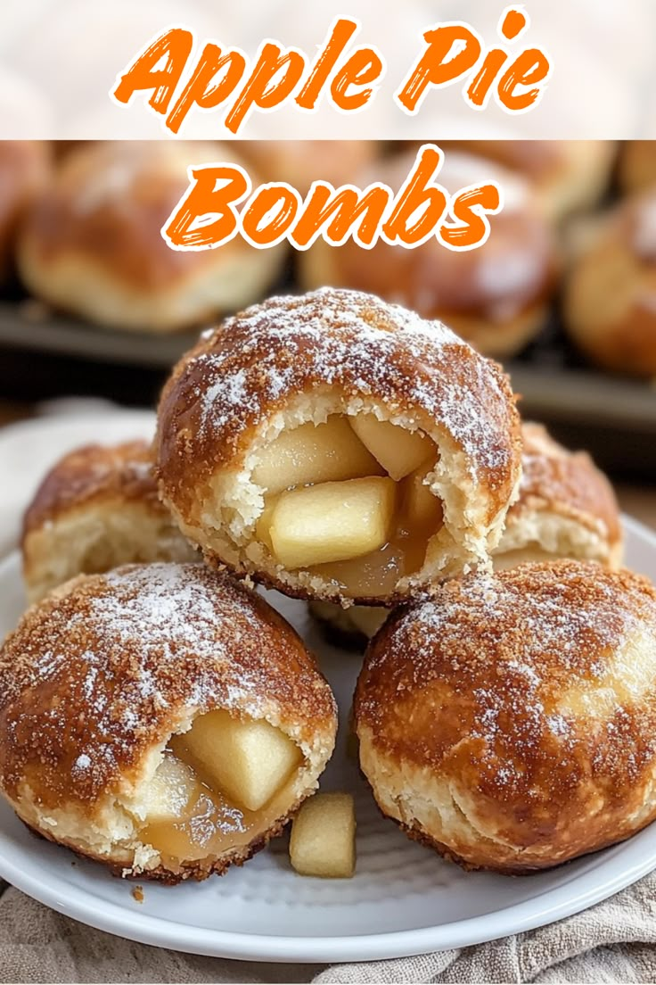 Apple Pie Bombs Diced Apples Recipes, Apple Pie Delight, Apple Pie Butter, Ambrosia Apple Recipes, Apple Pie Bombshell, Sweet Food Recipes Desserts, Desserts With Apple Pie Filling, Golden Delicious Apple Recipes, Apple Thanksgiving Desserts